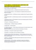 PLTW MEDICAL INTERVENTIONS QUESTIONS AND SOLUTIONS 2025&sol;2026 RATED A&plus;