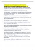 PLTW MEDICAL INTERVENTIONS STUDY GUIDE QUESTIONS AND SOLUTIONS 2025&sol;2026 RATED A&plus;