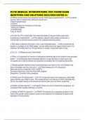 PLTW MEDICAL INTERVENTIONS TEST PAPER EXAM QUESTIONS AND SOLUTIONS 2025&sol;2026 RATED A&plus;