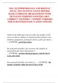 NSG 522 EPIDEMIOLOGY AND BIOSTAT  FINAL&comma; NSG 522 FINAL EXAM 2025&sol;2026  BANK COMPLETE 400 QUESTIONS WITH  DETAILED VERIFIED ANSWERS &lpar;100&percnt;  CORRECT ANSWERS&rpar; &sol; &sol; EXPERT VERIFIED  FOR GURANTEED PASS &sol; LATEST UPDATE 