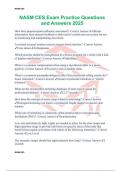 NASM CES Exam Practice Questions and Answers 2025