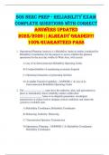 SOS NERC Prep - RELIABILITY Exam Complete Questions with Correct Answers Updated 2025&sol;2026&vert;&vert;Already Graded&excl;&excl;&excl; 100&percnt; Guaranteed Pass