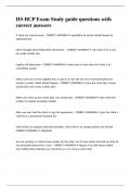 HS-BCP Exam Study guide questions with correct answers