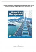 Test Bank for Operations Management&colon; Processes and Supply Chains&comma; 13th Edition by Krajewski and Malhotra