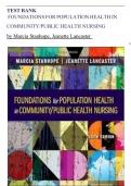 Test Bank &ndash; Foundations for Population Health in Community&sol;Public Health Nursing &lpar;6th Edition by Marcia Stanhope & Jeanette Lancaster&rpar; &ndash; Complete Chapter Set