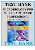Test Bank – Microbiology for the Healthcare Professional (2nd Edition by VanMeter & Hubert) – Complete Chapter Set