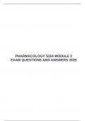   PHARMACOLOGY 5334 MODULE 2 EXAM QUESTIONS AND ANSWERS 2025