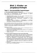 Kinder- en jeugdpsychologie (alle taken uitgewerkt)