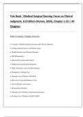 Test Bank - Medical-Surgical Nursing&colon; Focus on Clinical  Judgment&comma; 3rd Edition &lpar;Honan&comma; 2024&rpar;&comma; Chapter 1-55 &vert; All  Chapters