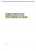 WGU D102 Notes Financial Accounting