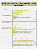 WGU C464 Introduction to Communication Study Guide