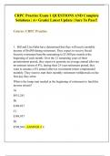CRPC Practice Exam 1 QUESTIONS AND Complete  Solutions &vert; A&plus; Grade&vert; Latest Update &vert; Sure To Pass&excl;&excl;