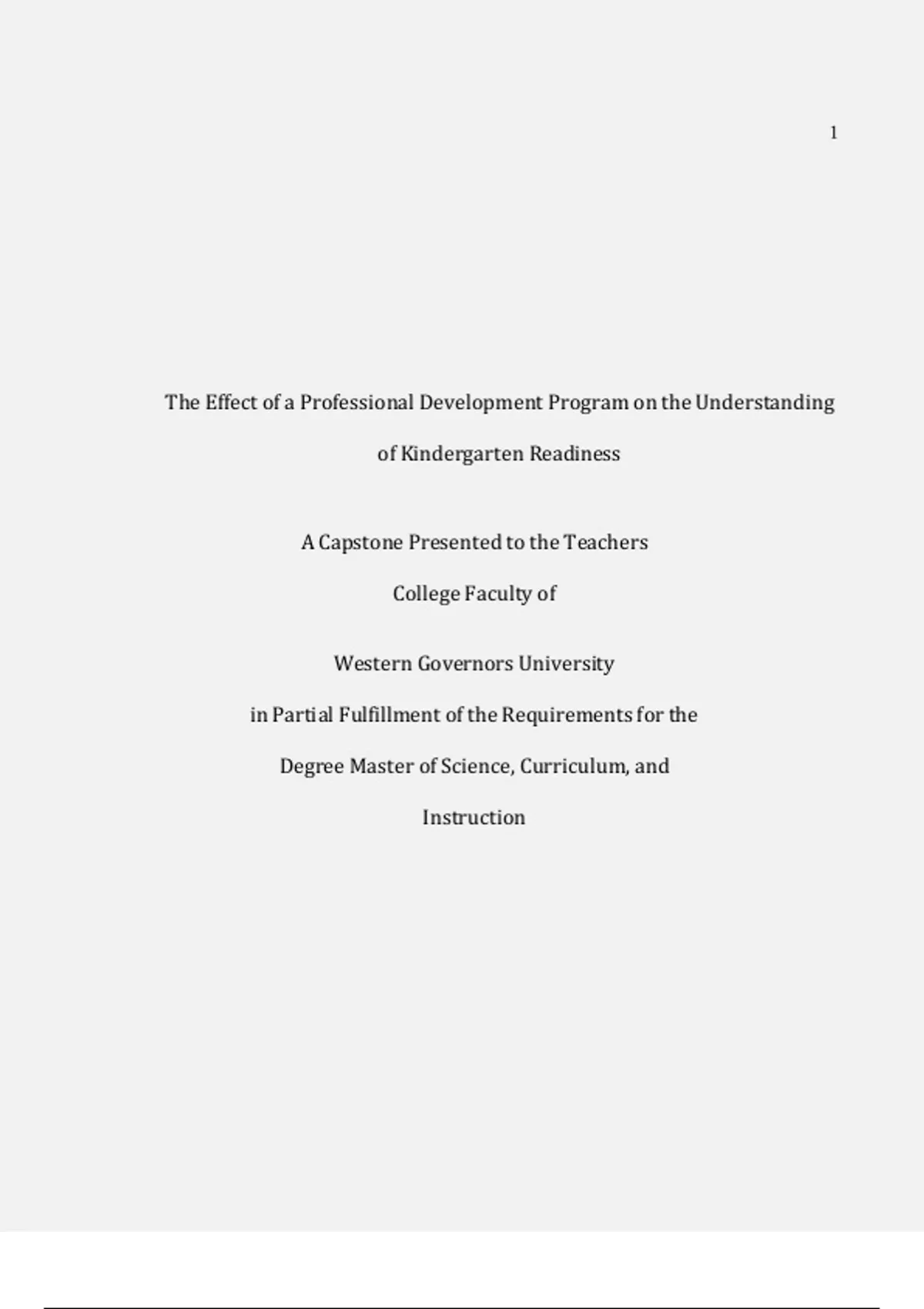 The Effect of a Professional Development Program on the Understanding ...