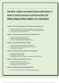 Test Bank - Wright and Leahey's Nurses and Families&colon; A  Guide to Family Assessment and Intervention&comma; 8th  Edition &lpar;Shajani&comma; 2023&rpar;&comma; Chapter 1-13 &vert; All Chapters