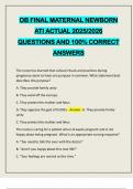 OB FINAL MATERNAL NEWBORN ATI ACTUAL 2025&sol;2026 QUESTIONS AND 100&percnt; CORRECT ANSWERS