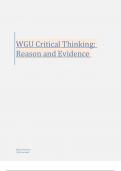 WGU Critical Thinking&colon; Reason and Evidence
