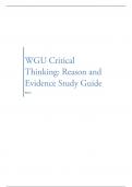 WGU Critical Thinking&colon; Reason and Evidence Study Guide