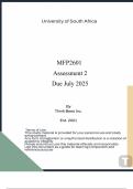 MFP2601 Assessment 2 &lpar;Comprehensive Response&rpar; Due July 2025