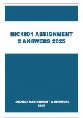 INC4801 ASSIGNMENT 2 ANSWERS 2025