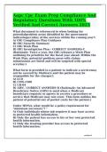 Aapc Cpc Exam Prep Compliance And Regulatory Questions With 100&percnt; Verified And Correct Answers 2025