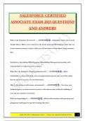 SALESFORCE CERTIFIED ASSOCIATE EXAM 2025 QUESTIONS AND ANSWERS