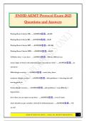 SNHD AEMT Protocol Exam 2025 Questions and Answers