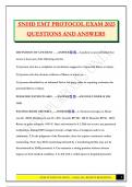 SNHD EMT PROTOCOL EXAM 2025 QUESTIONS AND ANSWERS