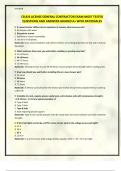CSLB B LICENSE GENERAL CONTRACTOR EXAM MOST TESTED QUESTIONS AND ANSWERS GRADED A&plus; WITH RATIONALES