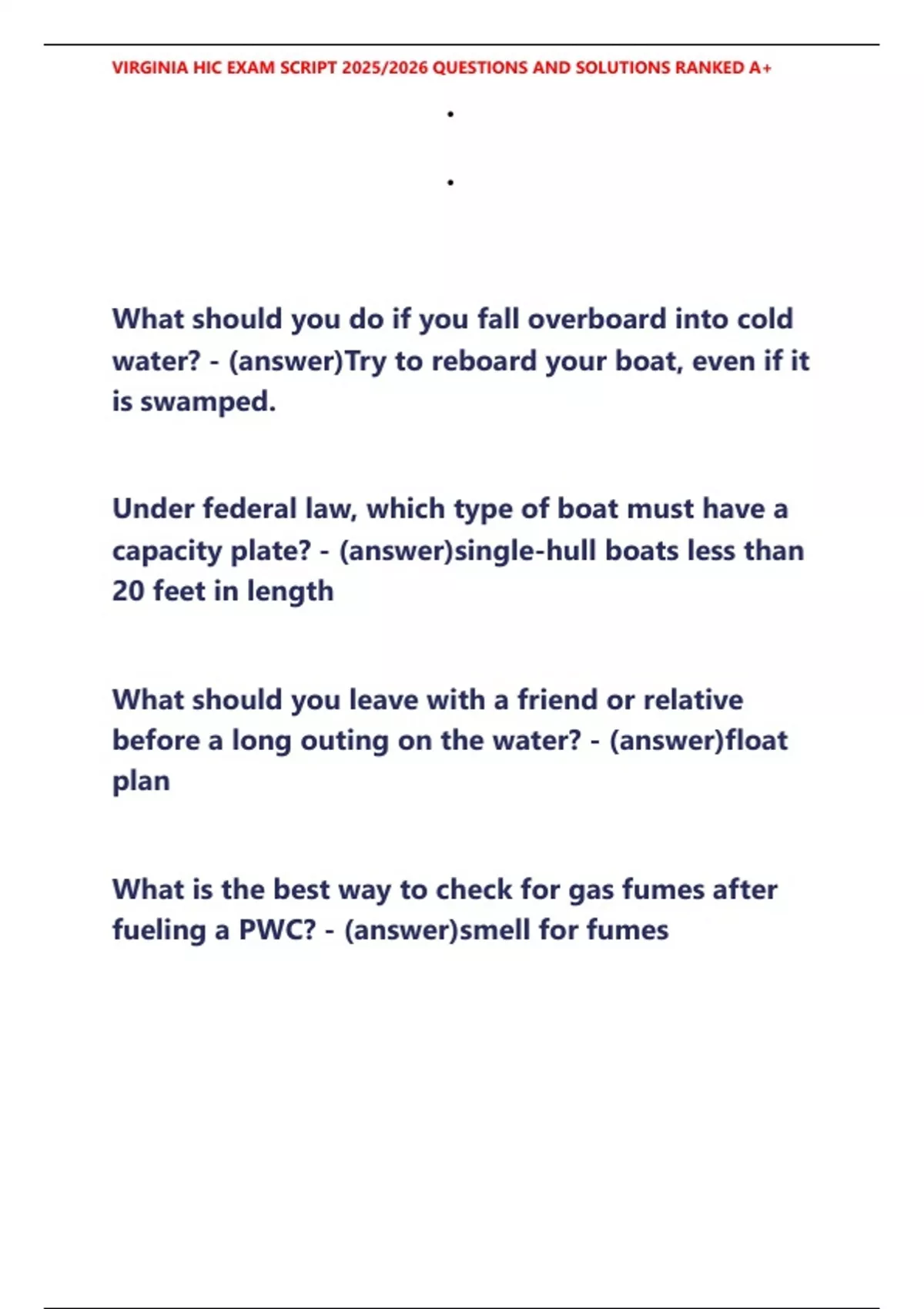VIRGINIA HIC EXAM SCRIPT 2025/2026 QUESTIONS AND SOLUTIONS RANKED A+ ...
