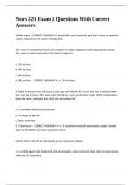 Nurs 221 Exam 2 Questions With Correct Answers&period;