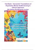 Test Bank - Varcarolis Foundations of Psychiatric Mental Health Nursing A Clinical Approach 9th Edition By Margaret Jordan