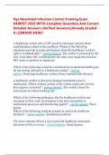 Nys Mandated Infection Control Training Exam  NEWEST 2025 WITH Complete Questions And Correct  Detailed Answers &lpar;Verified Answers&rpar;&vert;Already Graded  A&plus;&vert;&vert;BRAND NEW&excl;&excl;      A healthcare worker who is HIV-positive ex