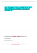 Nurs 607 FINAL EXAM NEWEST 2025 WITH  QUESTIONS and CORRECT ANSWERS  GRADED A&plus; 