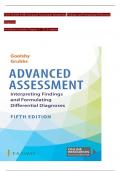 Advanced Assessment 5th Edition Goolsby &lpar;Ch 1&ndash;22&rpar; &vert; Test Bank with Verified Answers