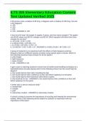 ILTS 305 Elementary Education Content Test Updated Verified 2025