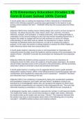 ILTS Elementary Education &lpar;Grades 1-6&rpar; Form B Exam Solved 100&percnt; Correct