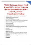 NR283 Pathophysiology Final Exam 2025 &ndash; Actual Test with Verified Questions and 100&percnt; Correct Answers &vert; Chamberlain College