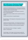 MGT 8803 Exam 3 Business Strategy Terms questions and answers 2025