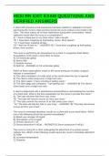 HESI RN EXIT EXAM QUESTIONS AND VERIFIED ANSWERS