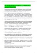 NUR 298 TEST &num;3 PEDS QUESTIONS AND ANSWERS