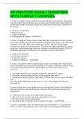 ATI PRACTICE EXAM 1 QUESTIONS WITH CORRECT ANSWERS