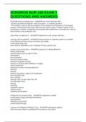 HONDROS NUR 166 EXAM 1 QUESTIONS AND ANSWERS