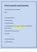 PNLE Frequently Asked Questions With Comprehensive Premium Solutions&vert;59 Pages