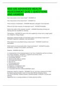 NSG 625 ADVANCED HEALTH ASSESSMENT QUIZ 1 QUESTIONS AND ANWERS 