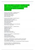 NUR 106 MOD A STUDY GUIDE EXAM WALLACE COMMUNITY COLLEGE QUESTIONS WITH CORRECT ANSWERS