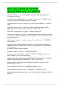 NUR 160 EXAM &num;1 REVIEW QUESTIONS AND ANSWERS