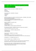 NUR 195 FINAL EXAM QUESTIONS AND ANSWERS