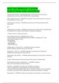 NUR 202 MODULE D EXAM QUESTIONS AND ANSWERS