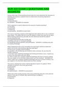 NUR 222 EXAM 1 QUESTIONS AND ANSWERS