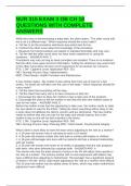 NUR 315 EXAM 3 OB CH 18 QUESTIONS WITH COMPLETE ANSWERS